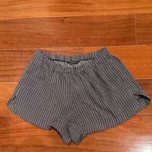 Brandy Melville Black and White Micro-Print Athletic Shorts with Pockets